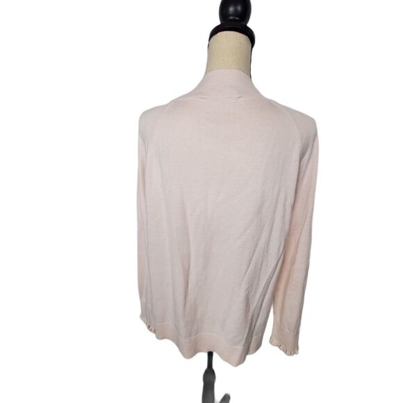 Loft Pink Ruffled Sleeve Sweater - Picture 4 of 8